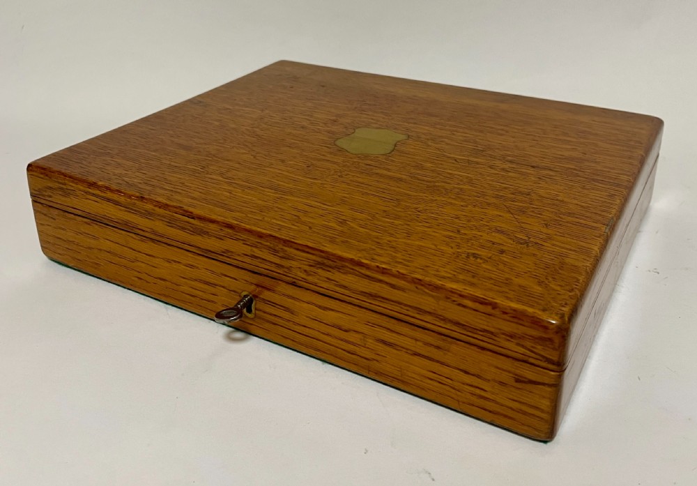 Antique Oak Collectors Box View XV