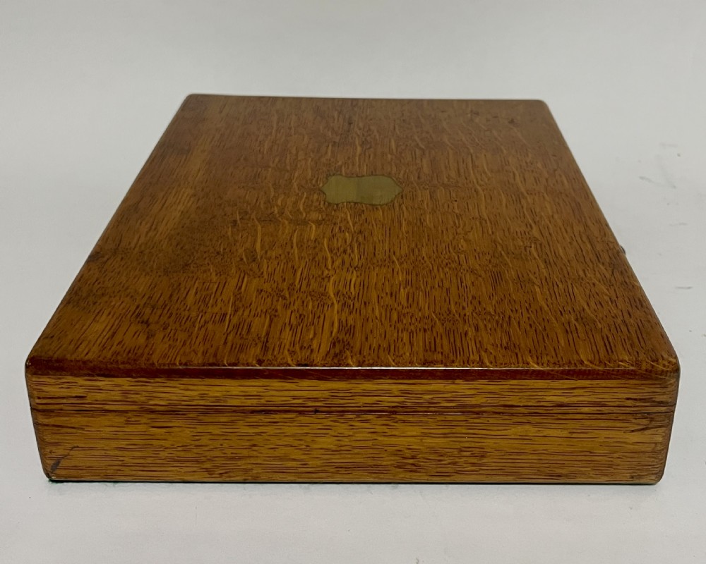 Antique Oak Collectors Box View XVI