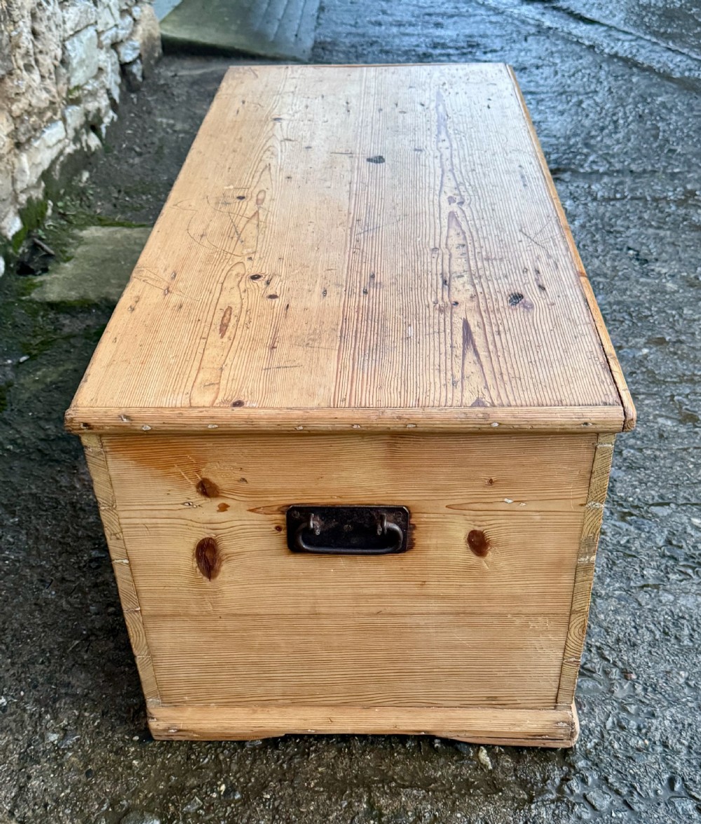 Antique Pine Blanket Box View IV