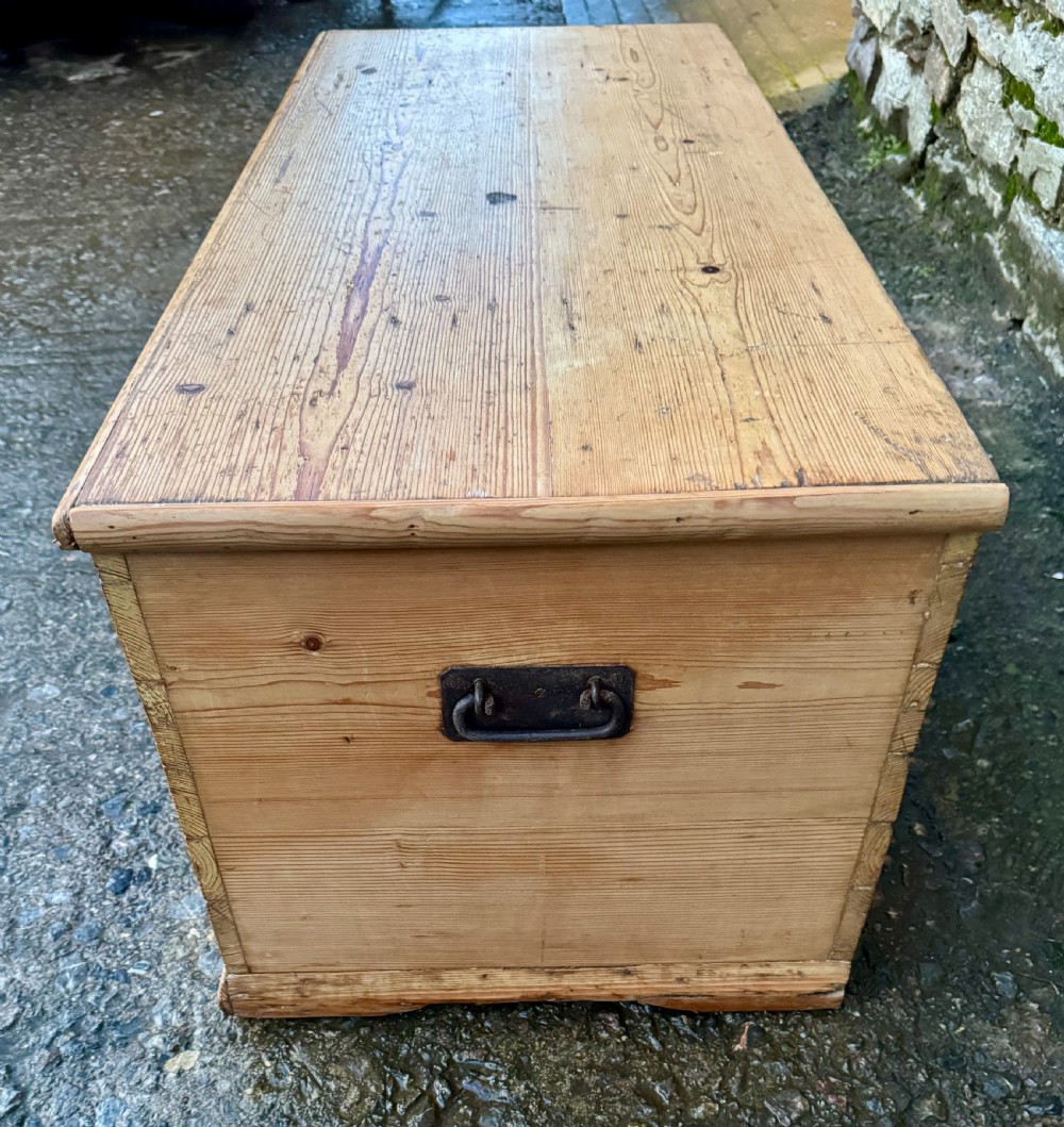 Antique Pine Blanket Box View V