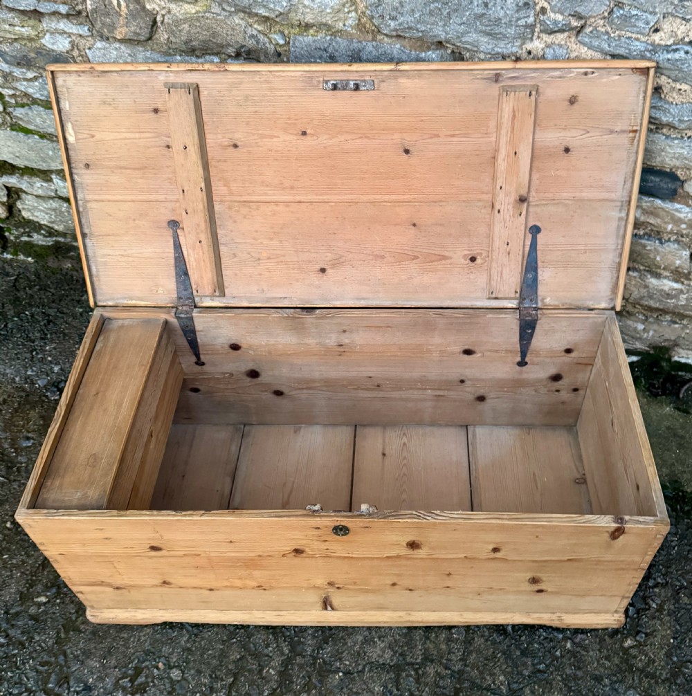 Antique Pine Blanket Box View VI