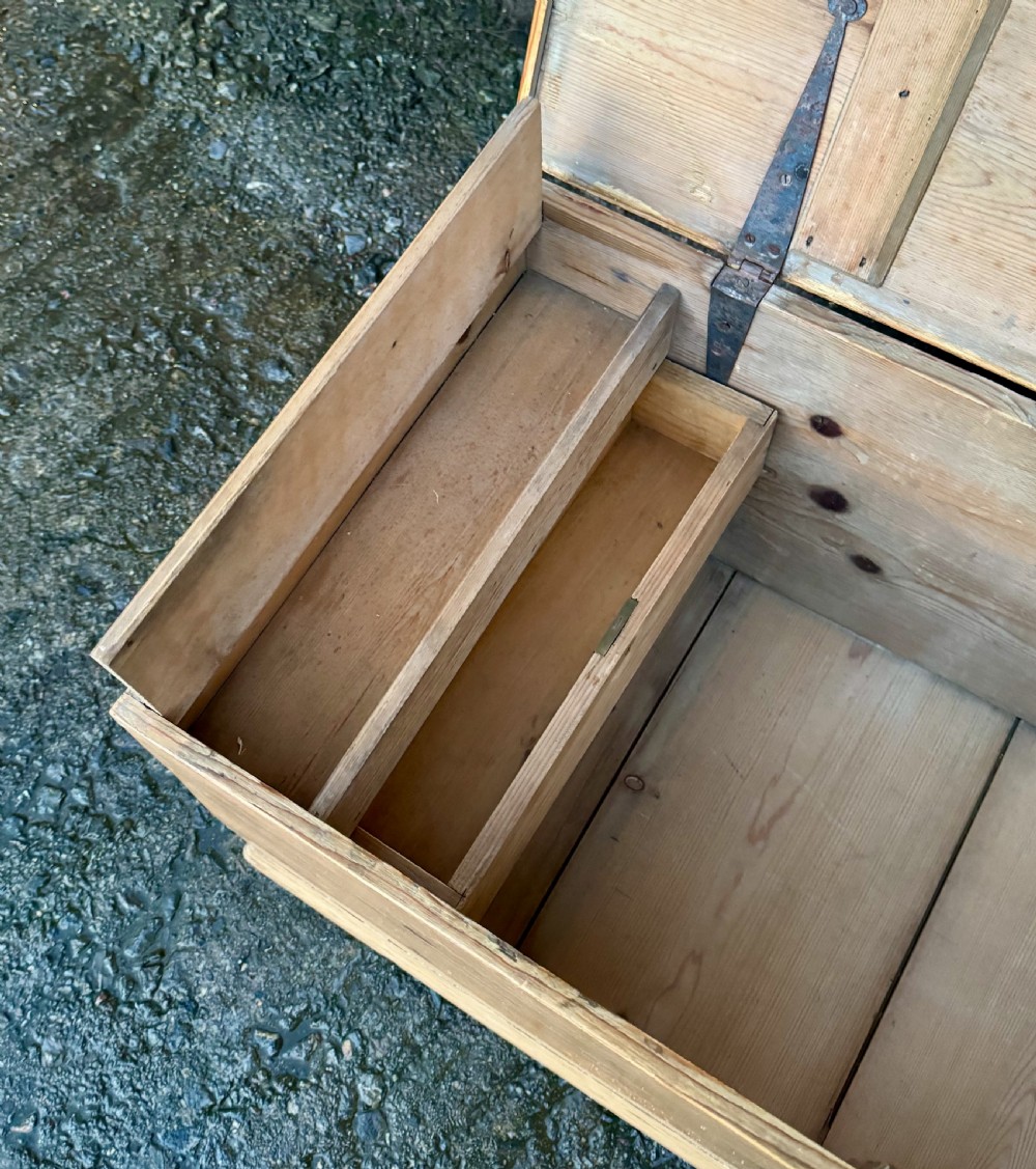 Antique Pine Blanket Box View IX