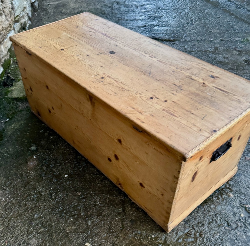 Antique Pine Blanket Box View XI