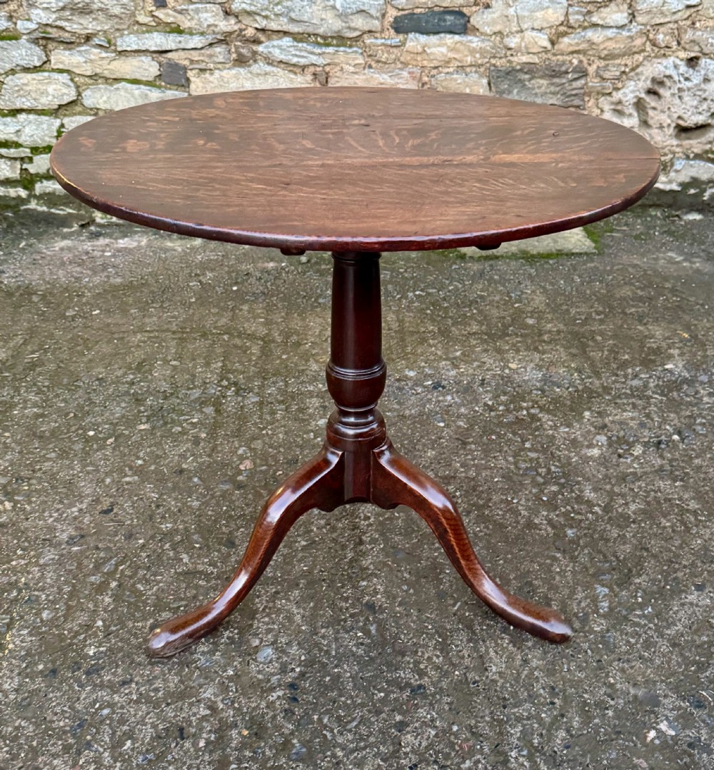 Georgian Oak Tilt Top Occasional Table