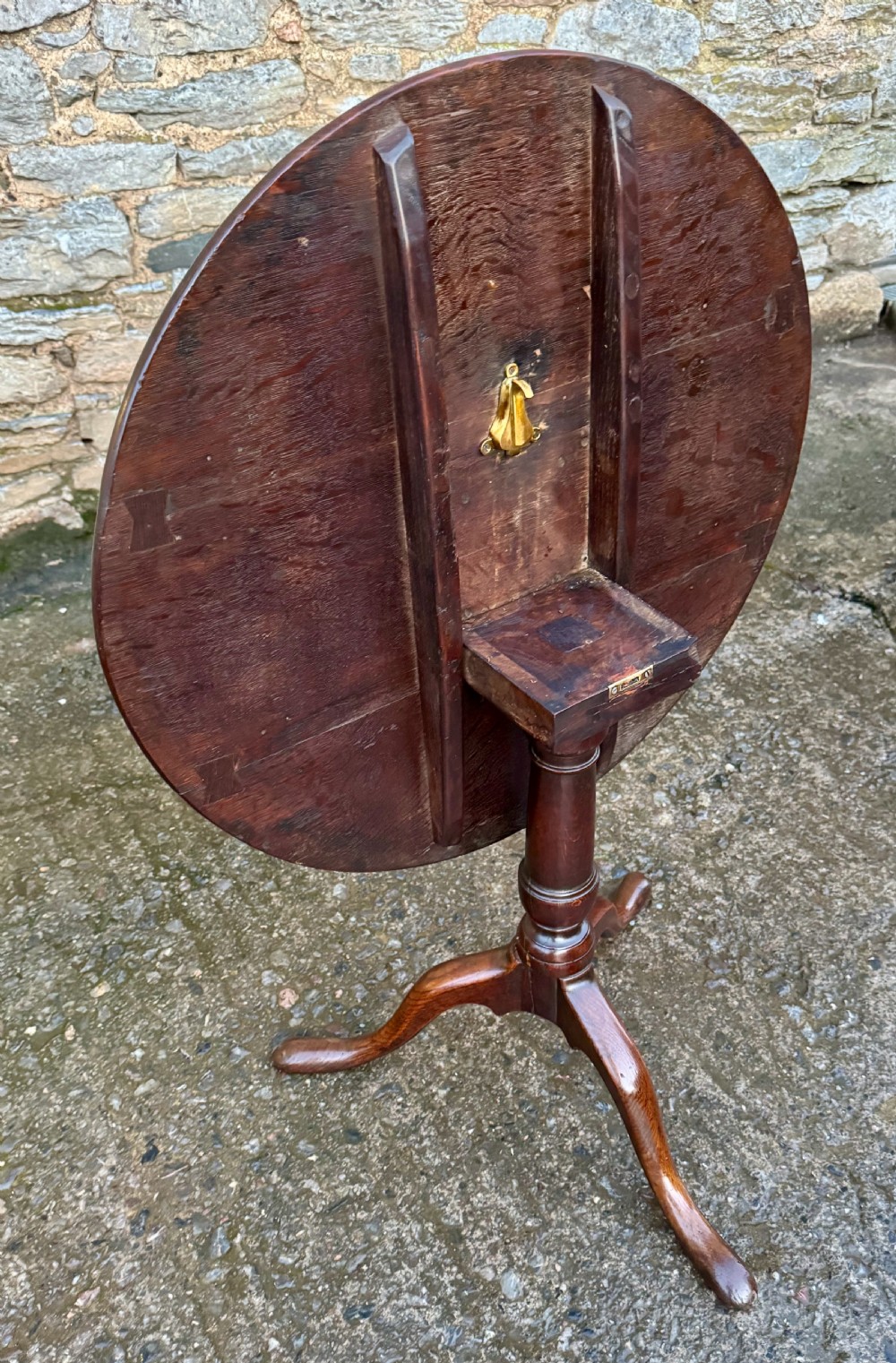 Georgian Oak Tilt Top Occasional Table View IV