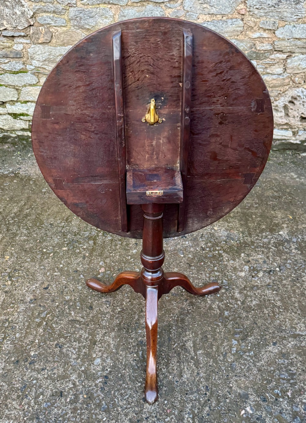 Georgian Oak Tilt Top Occasional Table View VI
