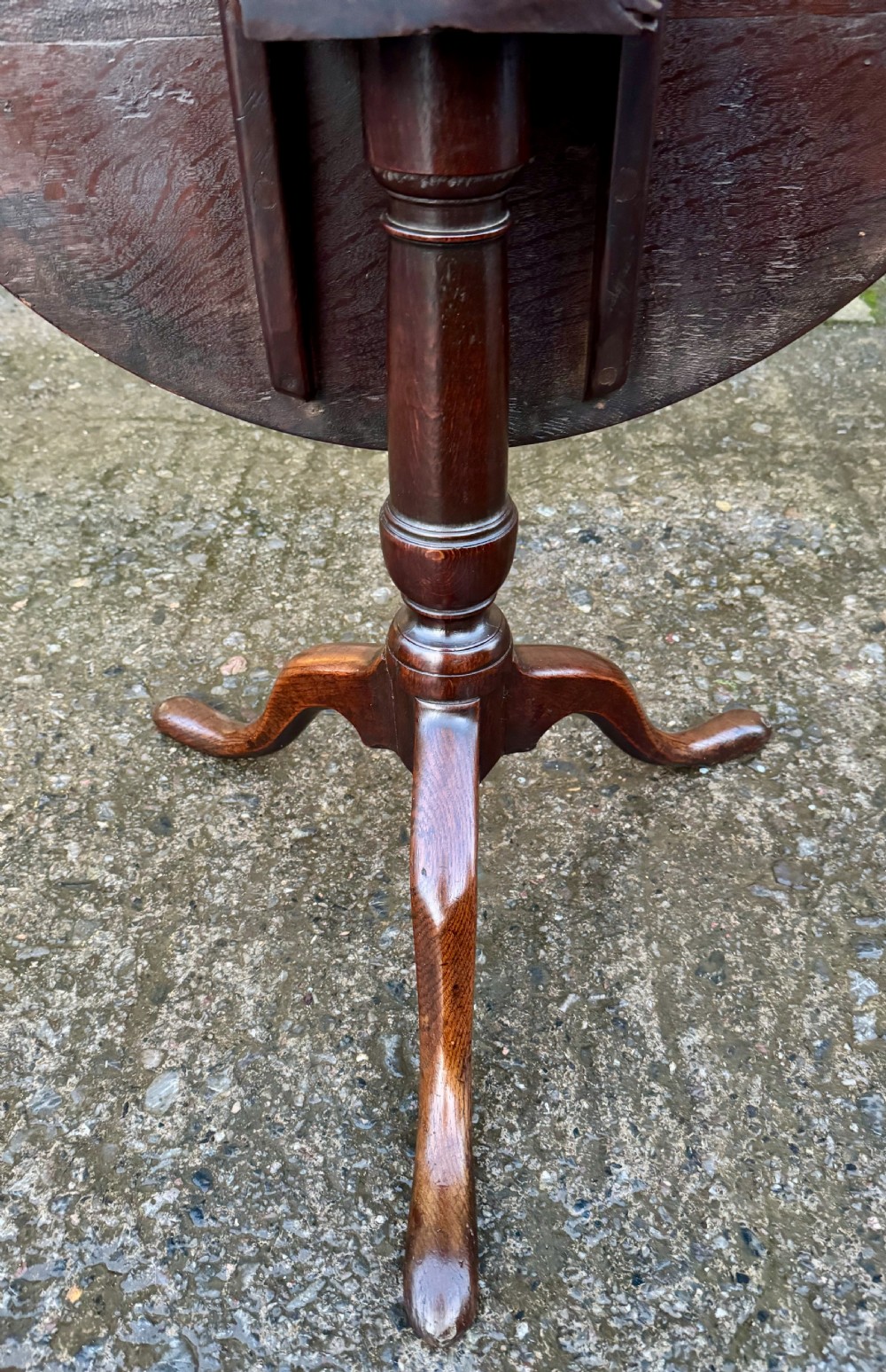 Georgian Oak Tilt Top Occasional Table View VII