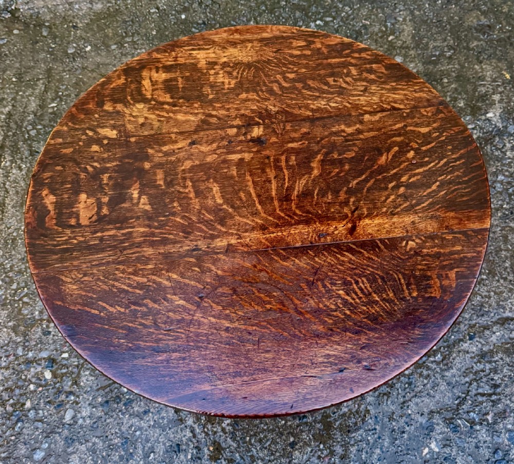 Georgian Oak Tilt Top Occasional Table View IX