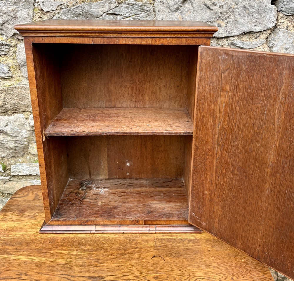 ?Small Antique Walnut Cupboard View X