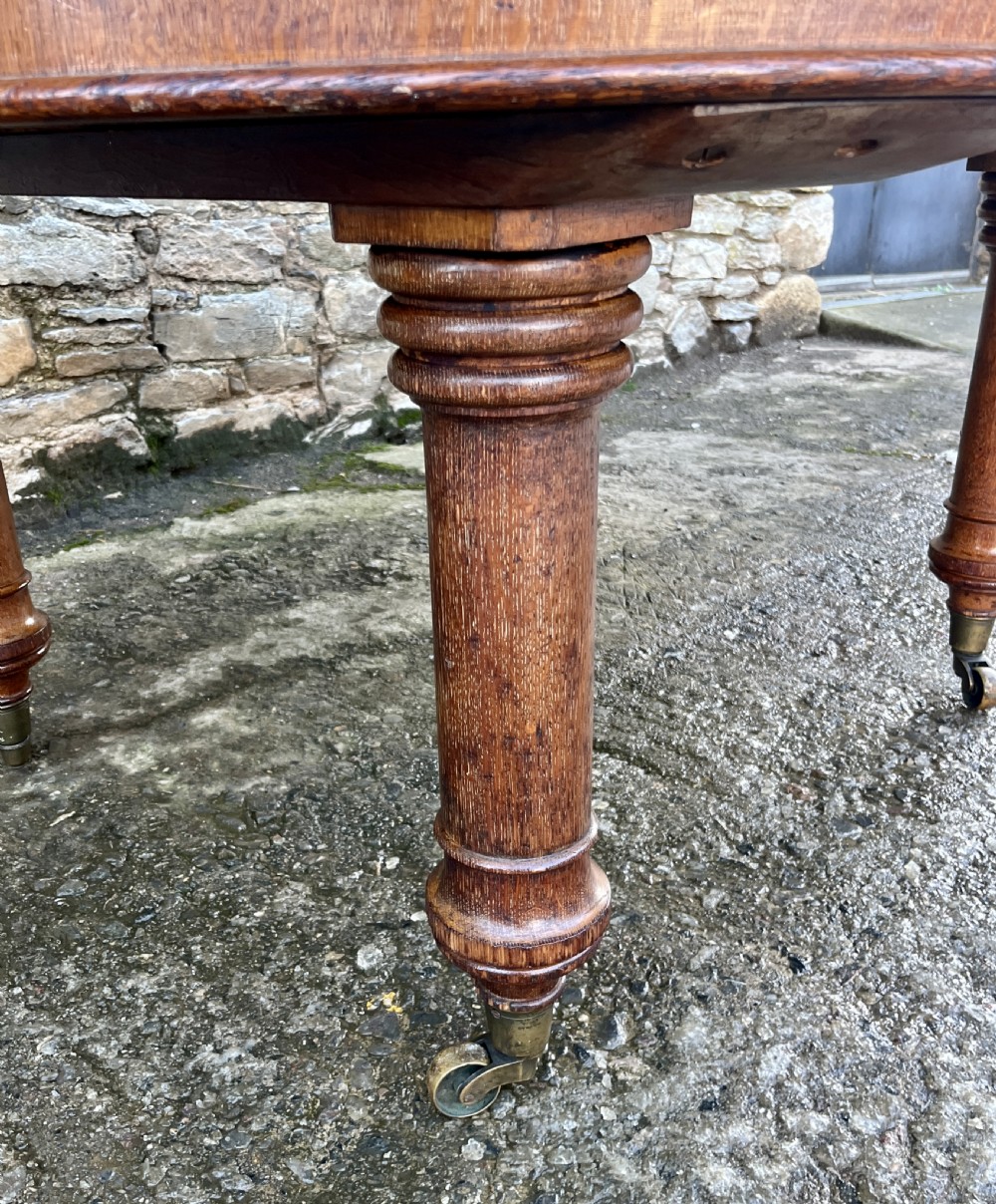 Victorian Oak Extending Dining Table by Howard & Sons View V
