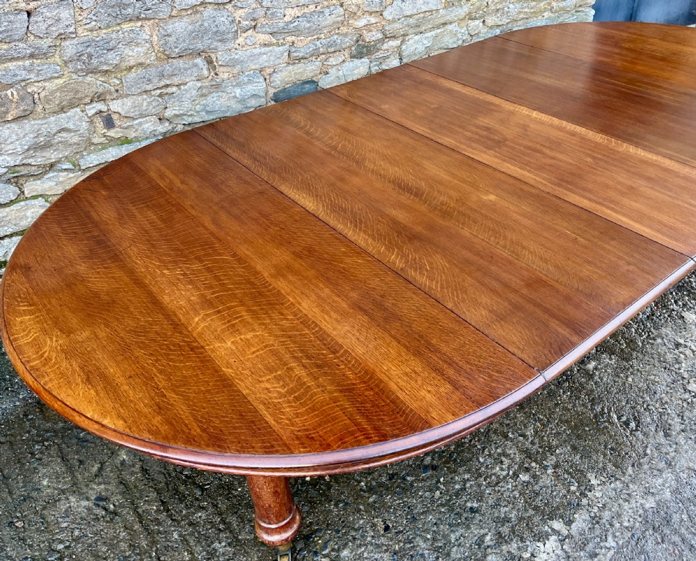 Victorian Oak Extending Dining Table by Howard & Sons View XIV