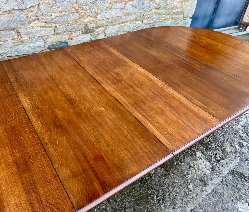 Victorian Oak Extending Dining Table by Howard & Sons View XV