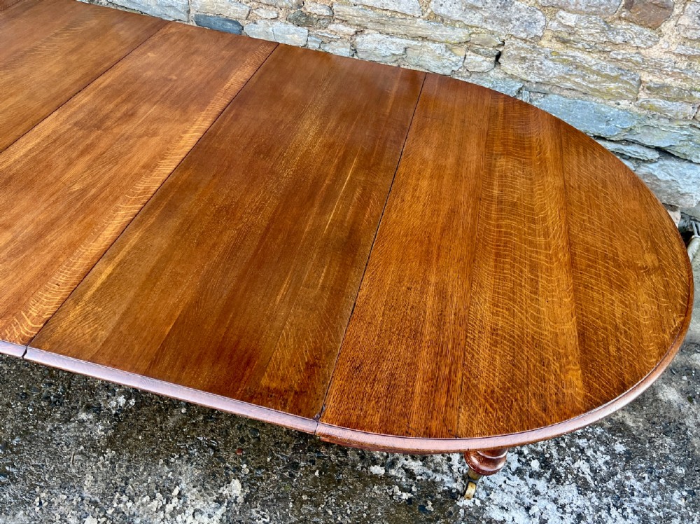 Victorian Oak Extending Dining Table by Howard & Sons View XVI