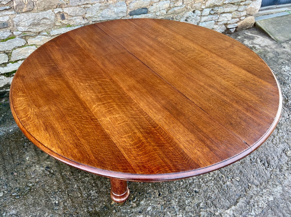 Victorian Oak Extending Dining Table by Howard & Sons View XIX