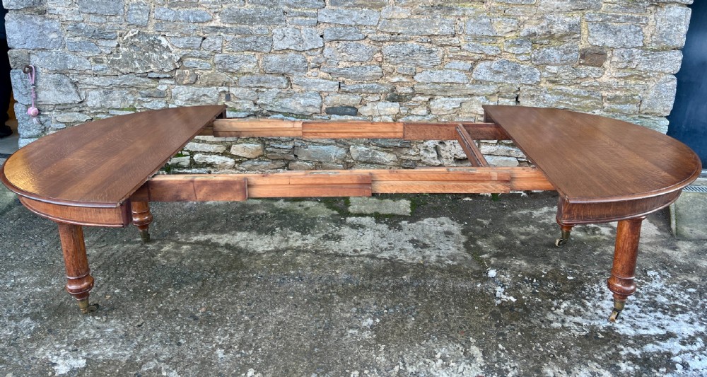 Victorian Oak Extending Dining Table by Howard & Sons View XX