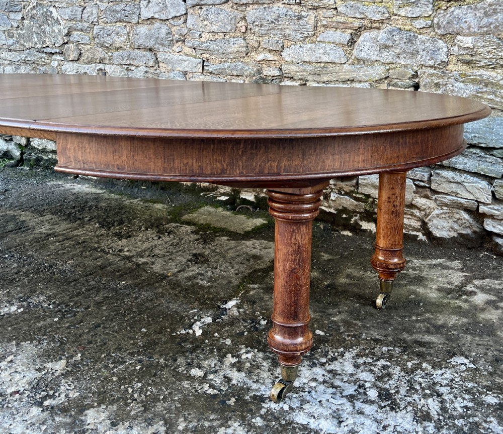 Victorian Oak Extending Dining Table by Howard & Sons View XXI