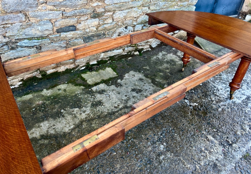 Victorian Oak Extending Dining Table by Howard & Sons View XXII