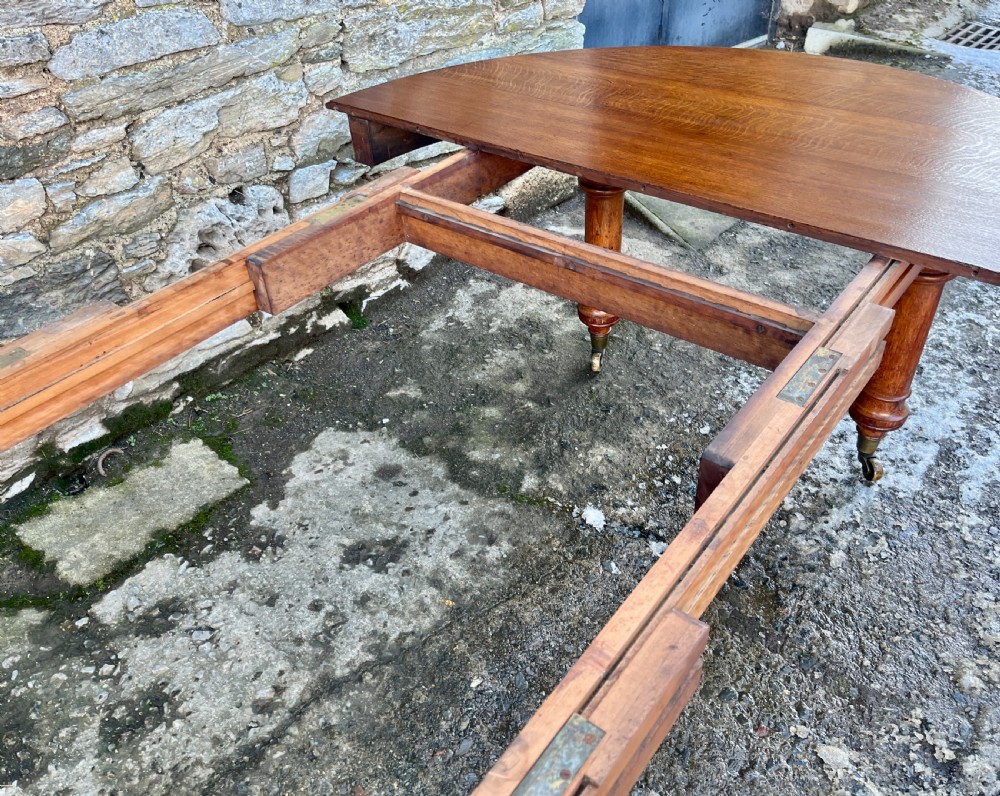 Victorian Oak Extending Dining Table by Howard & Sons View XXIII