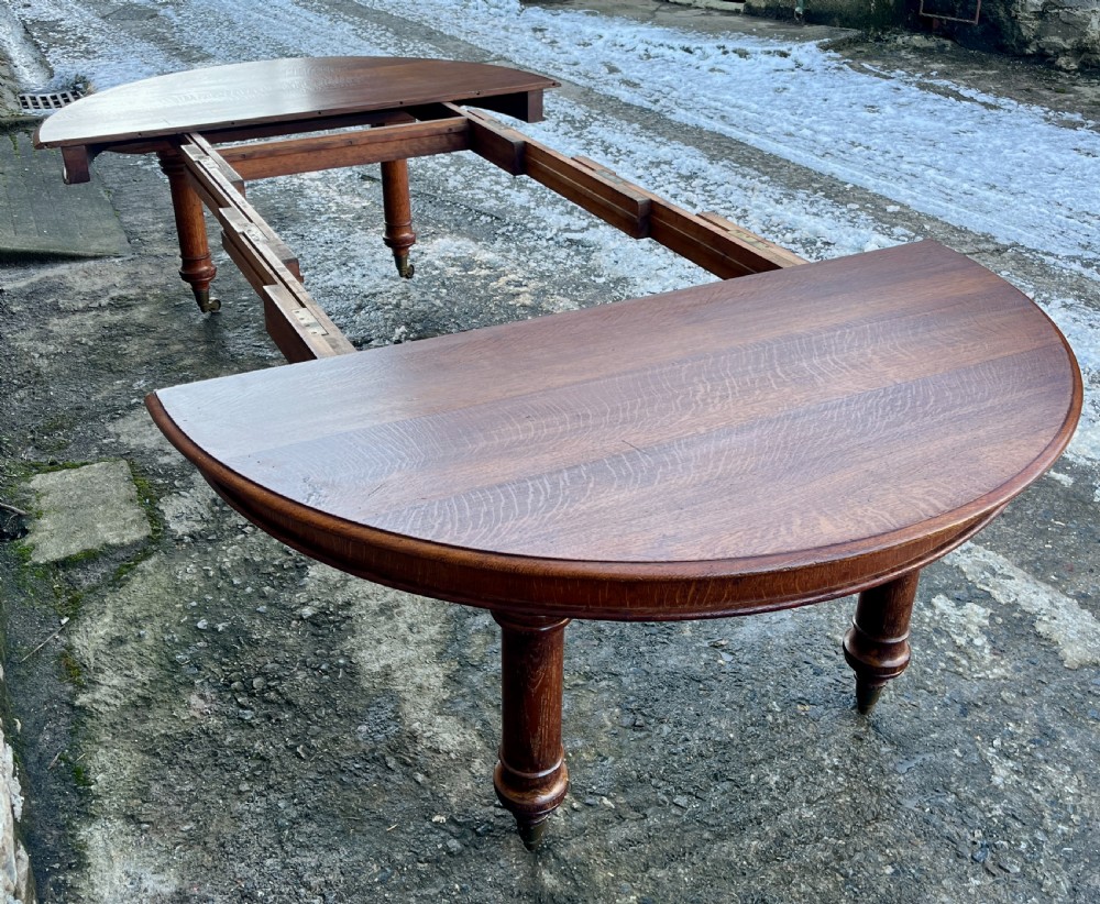 Victorian Oak Extending Dining Table by Howard & Sons View XXVI