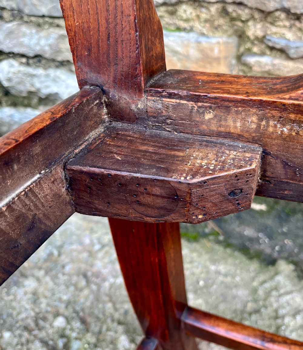 Georgian Elm Rush Seat Carver Chair View XIII