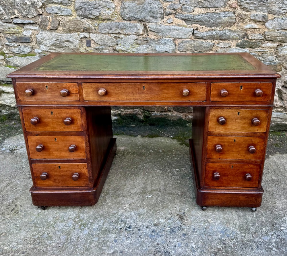 Victorian Mahogany Pedestal Desk View II