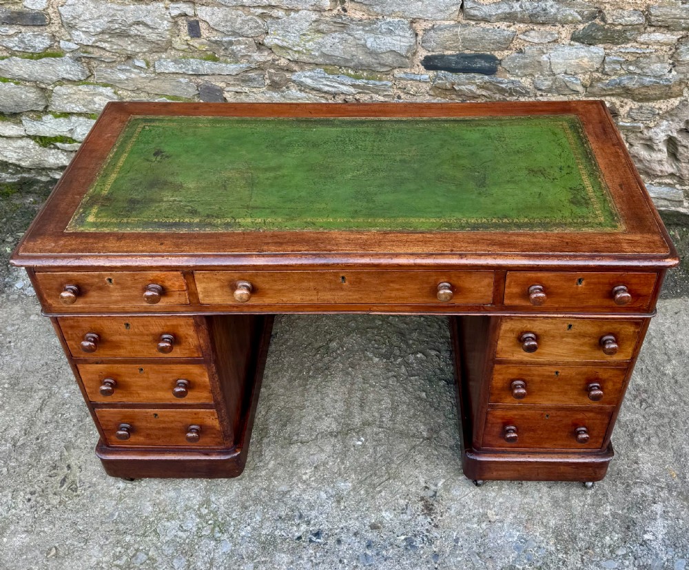 Victorian Mahogany Pedestal Desk View III