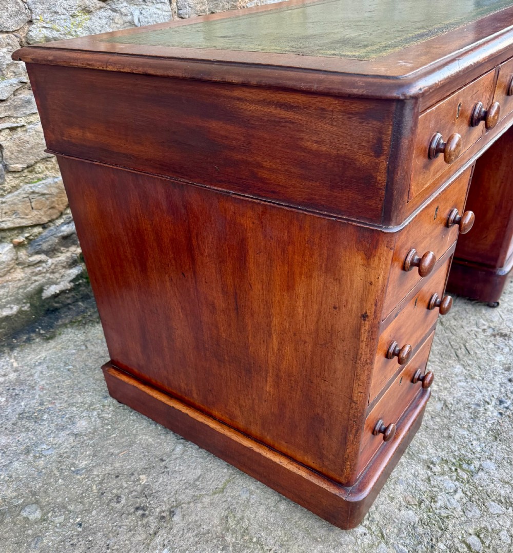 Victorian Mahogany Pedestal Desk View IV