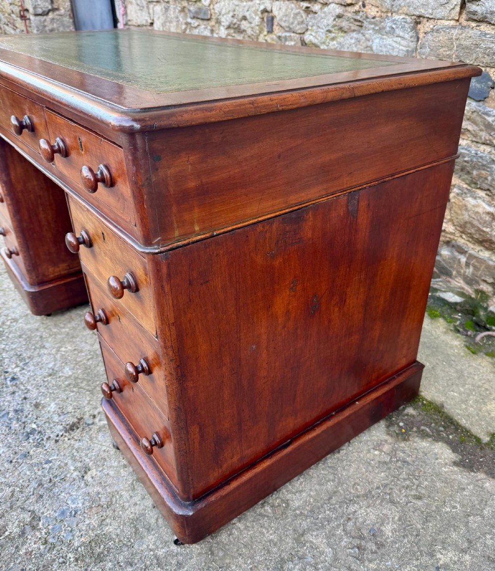 Victorian Mahogany Pedestal Desk View V