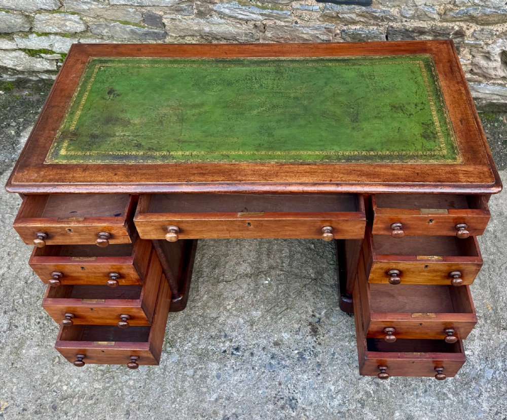 Victorian Mahogany Pedestal Desk View VI