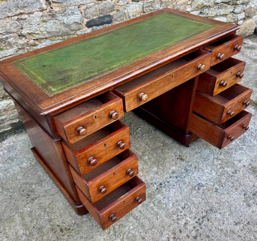 Victorian Mahogany Pedestal Desk View VII