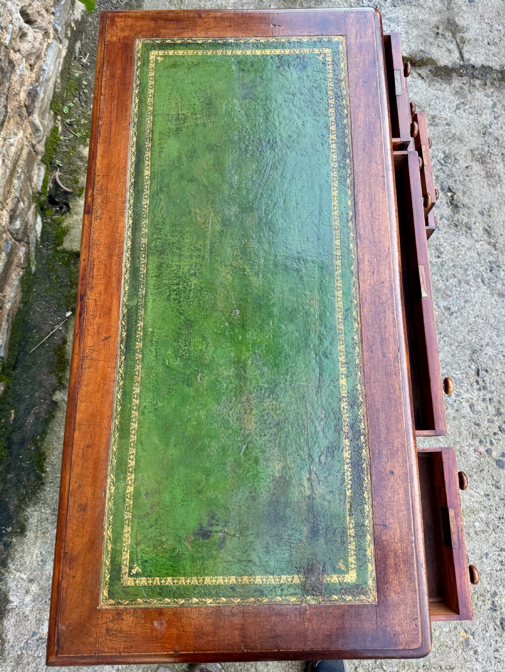 Victorian Mahogany Pedestal Desk View IX