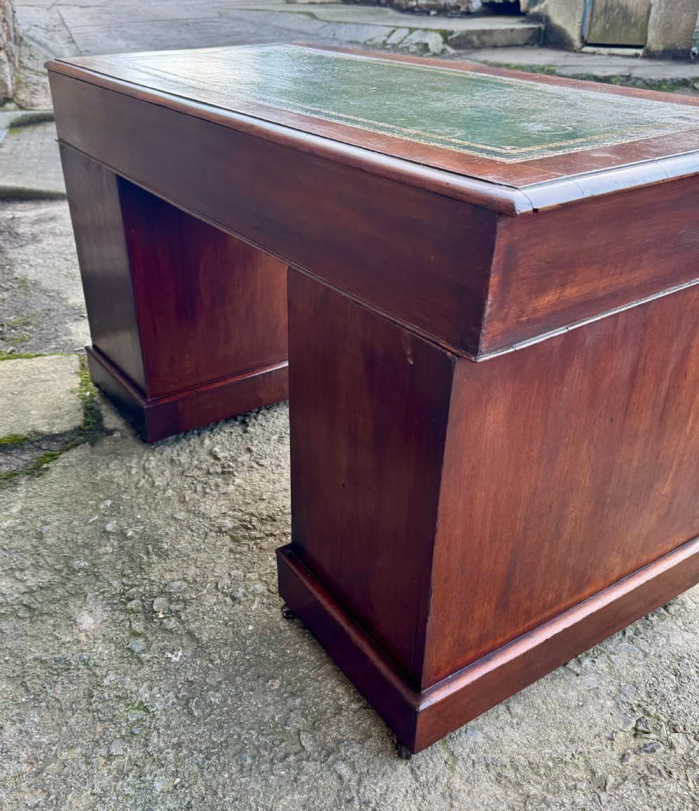 Victorian Mahogany Pedestal Desk View XI