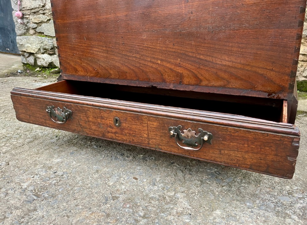 18th Century Oak and Elm Mule Chest View XVII
