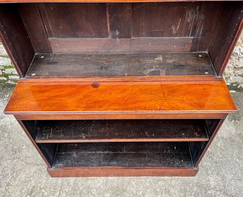 Large Victorian Mahogany Open Bookcase View VI