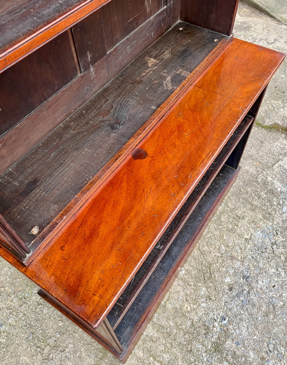 Large Victorian Mahogany Open Bookcase View IX