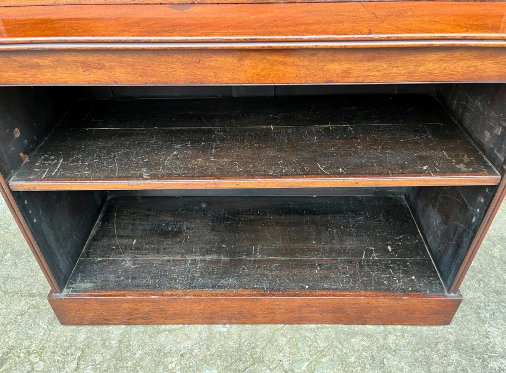 Large Victorian Mahogany Open Bookcase View X