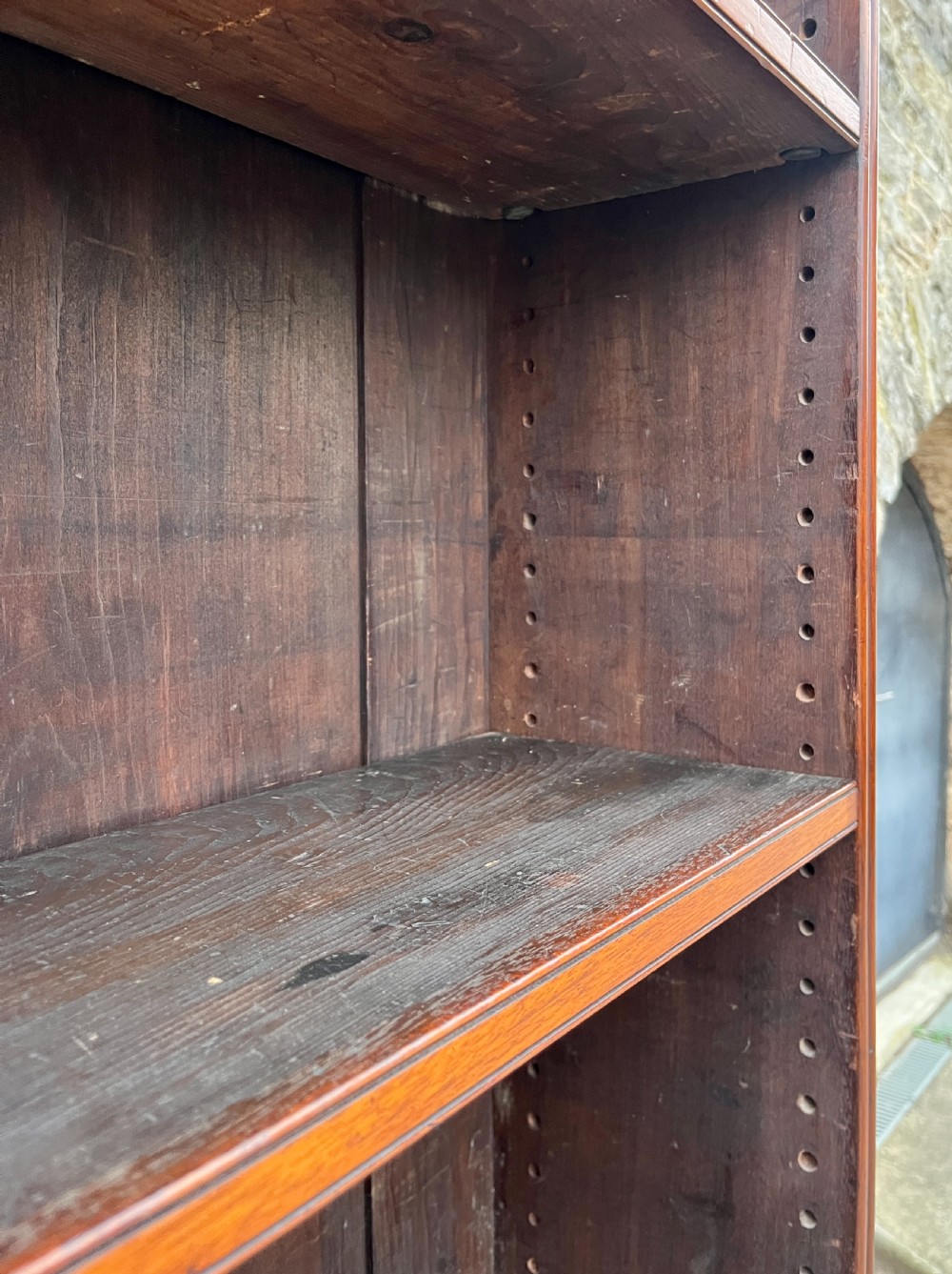Large Victorian Mahogany Open Bookcase View XI
