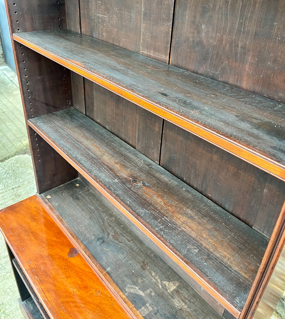 Large Victorian Mahogany Open Bookcase View XII