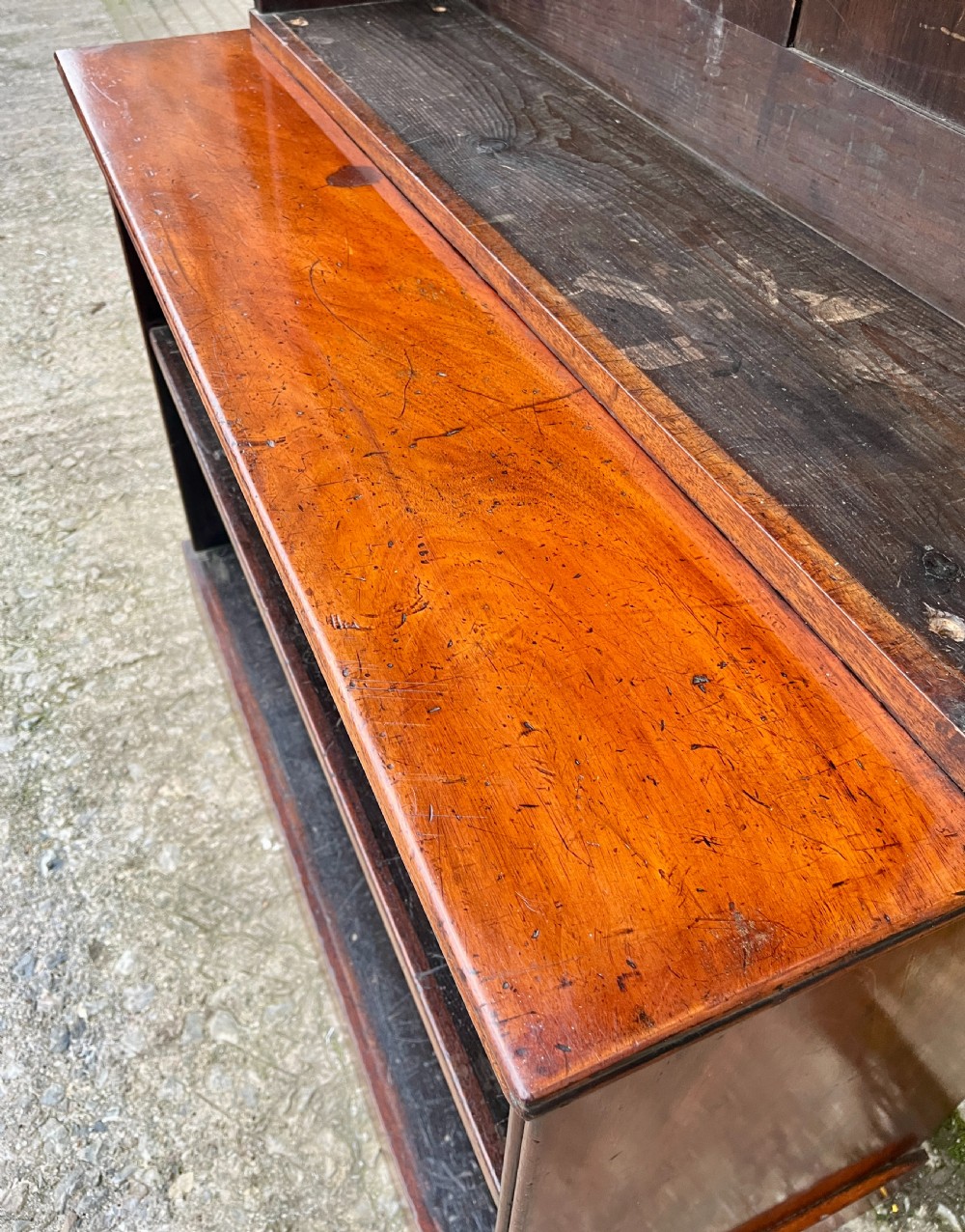 Large Victorian Mahogany Open Bookcase View XIII