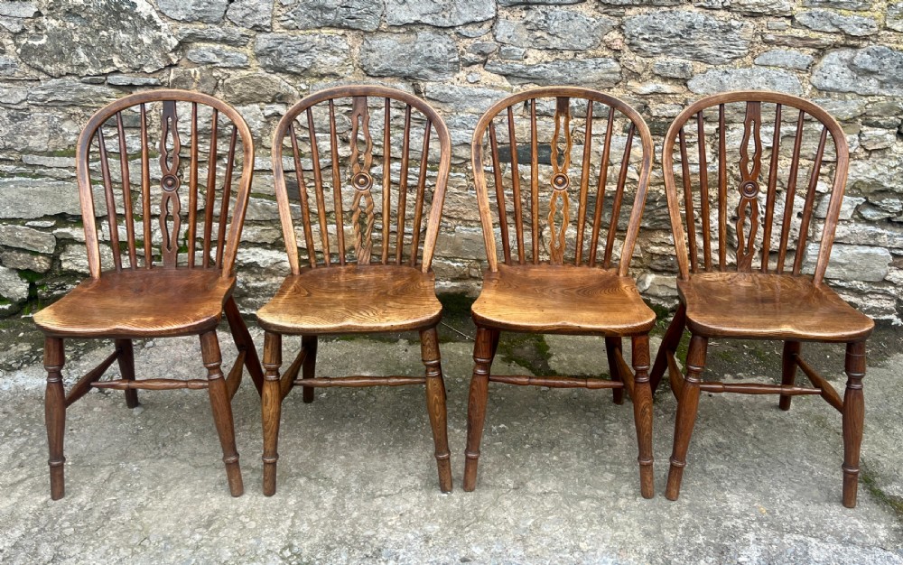 Set of 4 Victorian Elm Hoop Back Chairs View II