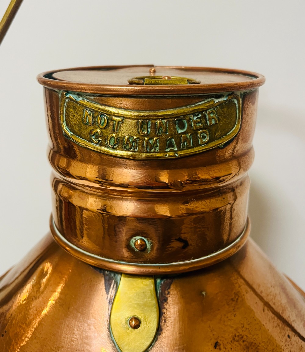 Antique Copper Ship’s Lamp with Oil Burner View II