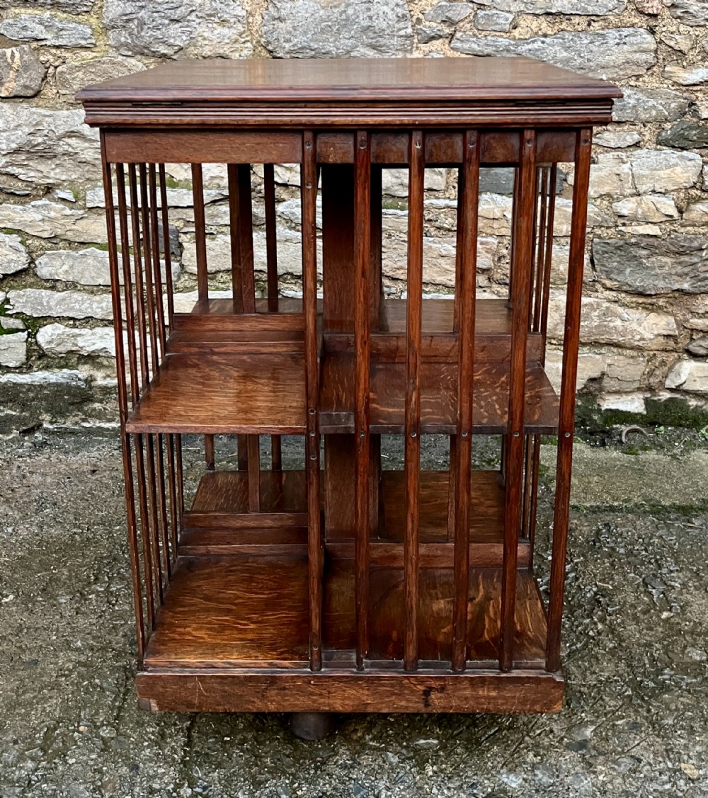 Antique Oak Revolving Bookcase