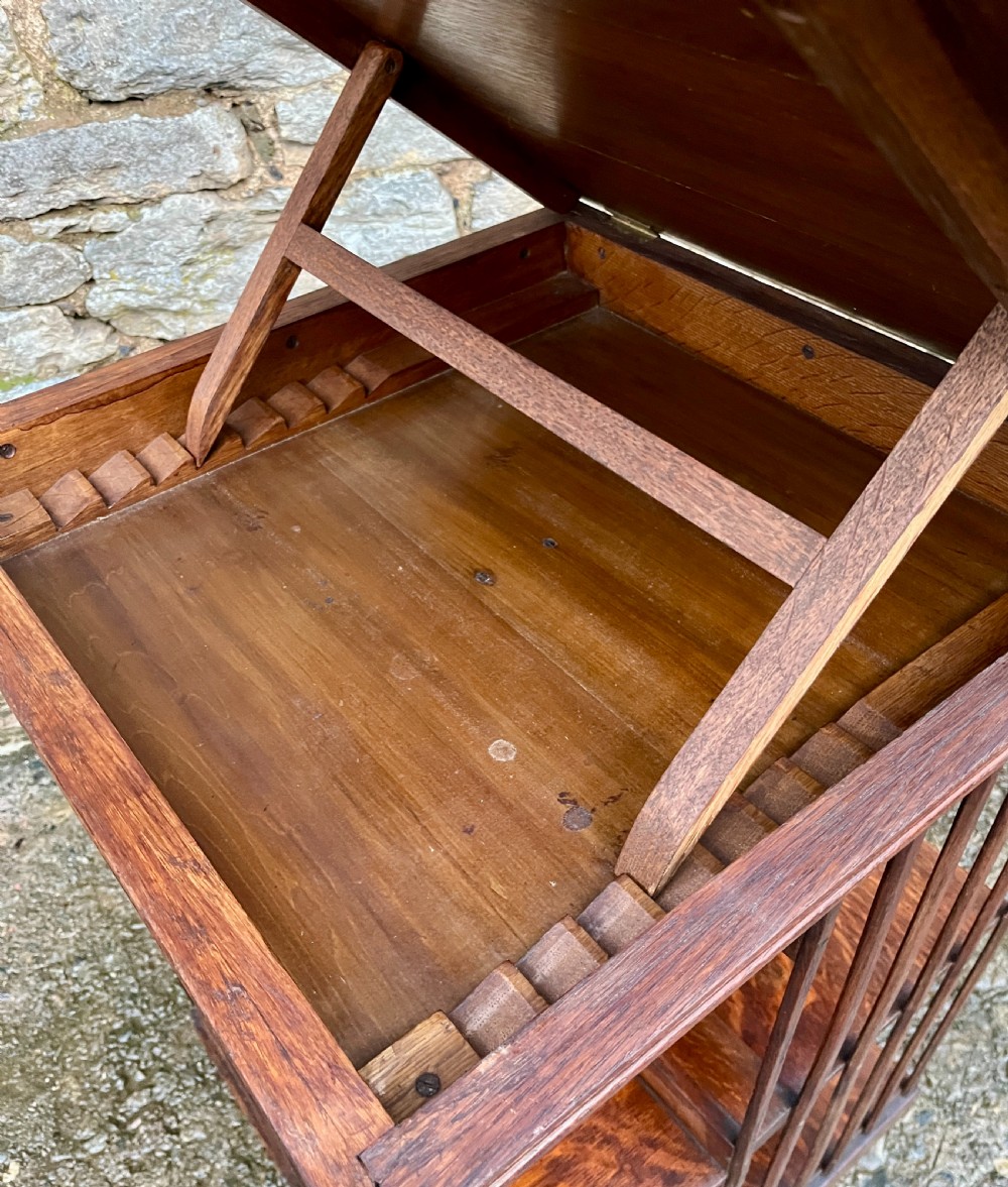 Antique Oak Revolving Bookcase View VIII