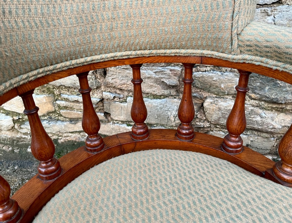 Victorian Oak Swivel Office Chair View X