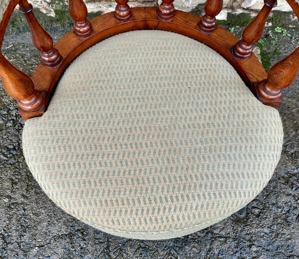 Victorian Oak Swivel Office Chair View XIII