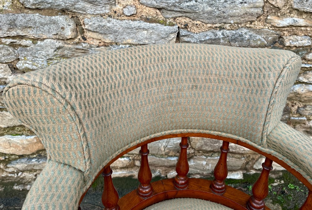 Victorian Oak Swivel Office Chair View XIV