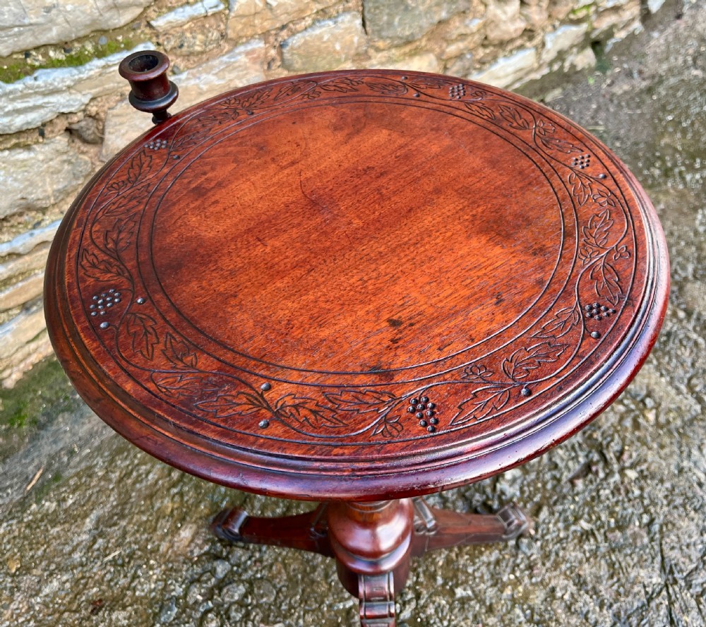 Victorian Occasional Table with Candle Holder View X