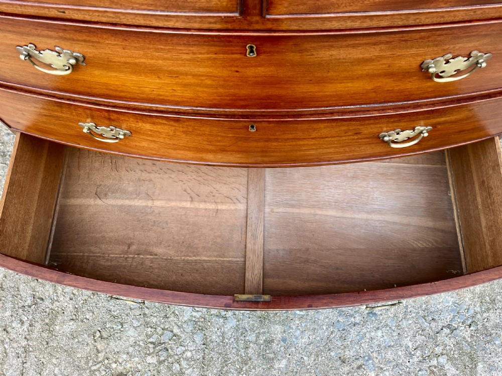 Regency Mahogany Bow Front Chest of Drawers View IV