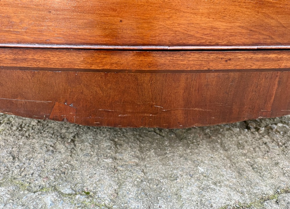 Regency Mahogany Bow Front Chest of Drawers View VI