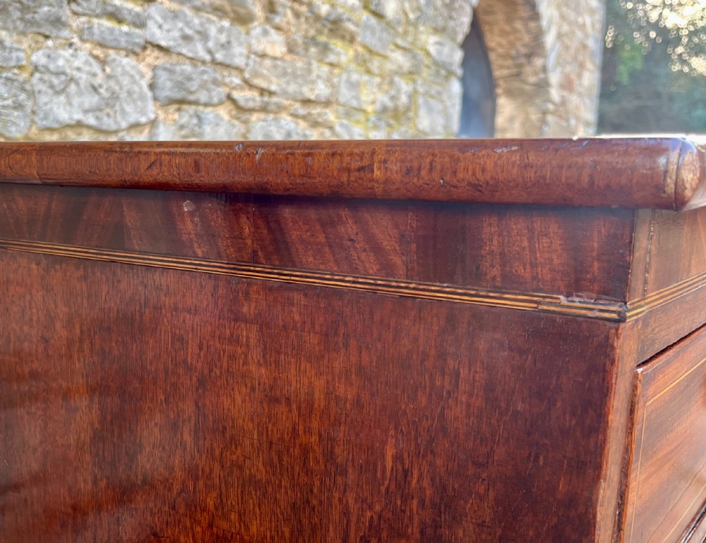 Regency Mahogany Bow Front Chest of Drawers View VIII